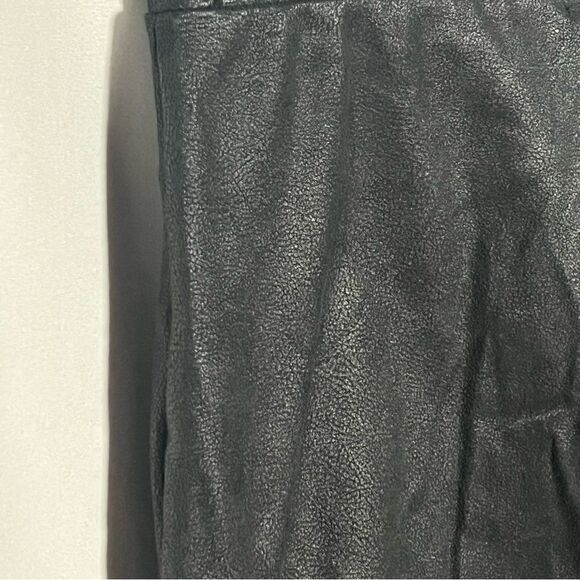 Trouve Faux Vegan Pebbled Leather Black Leggings XS - Picture 4 of 6
